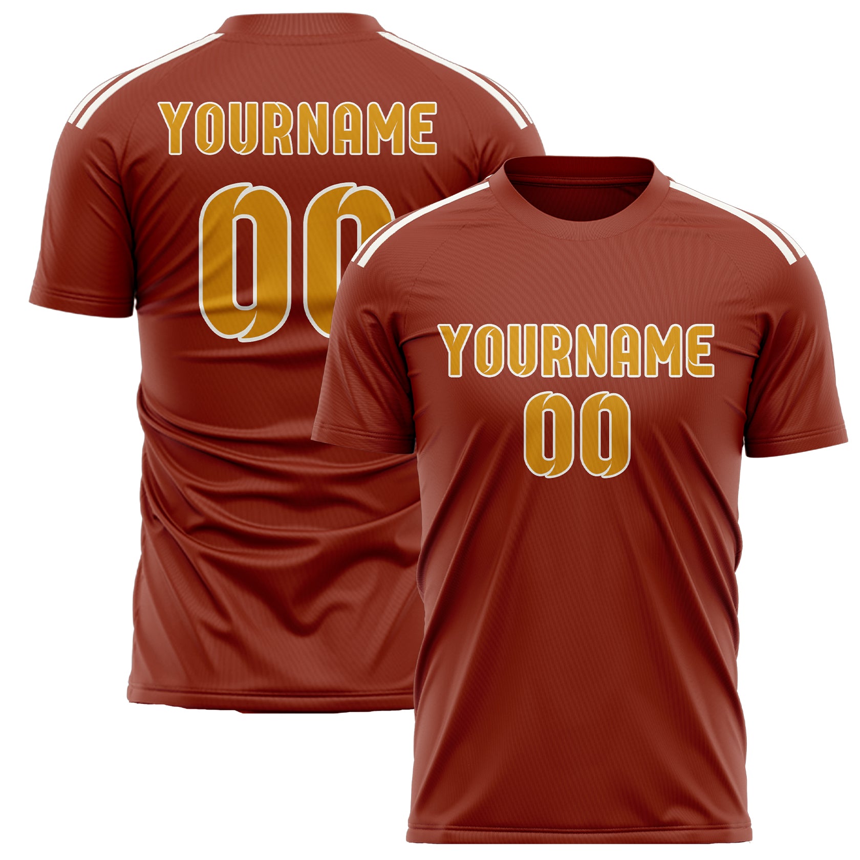 Custom Coral Red Yellow Soccer Jersey