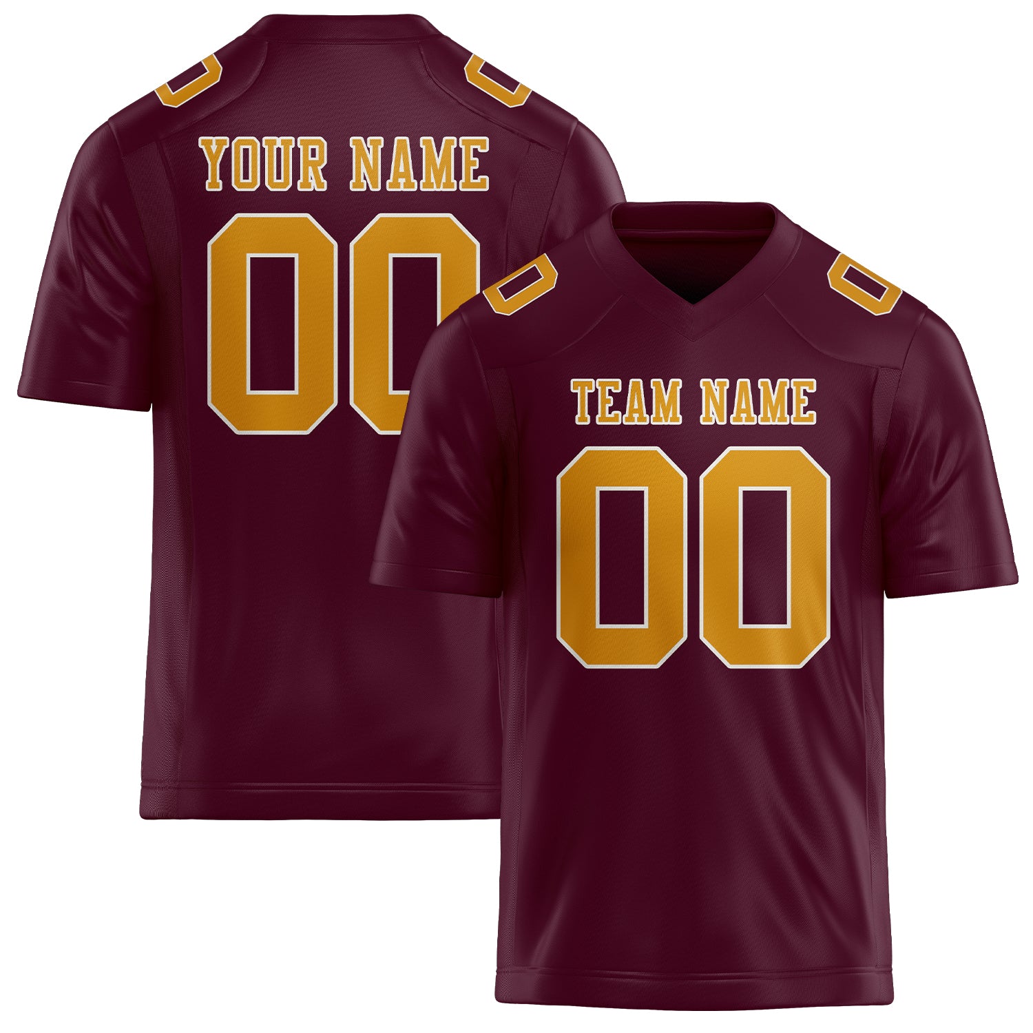 Custom Coral Red Yellow Football Jersey