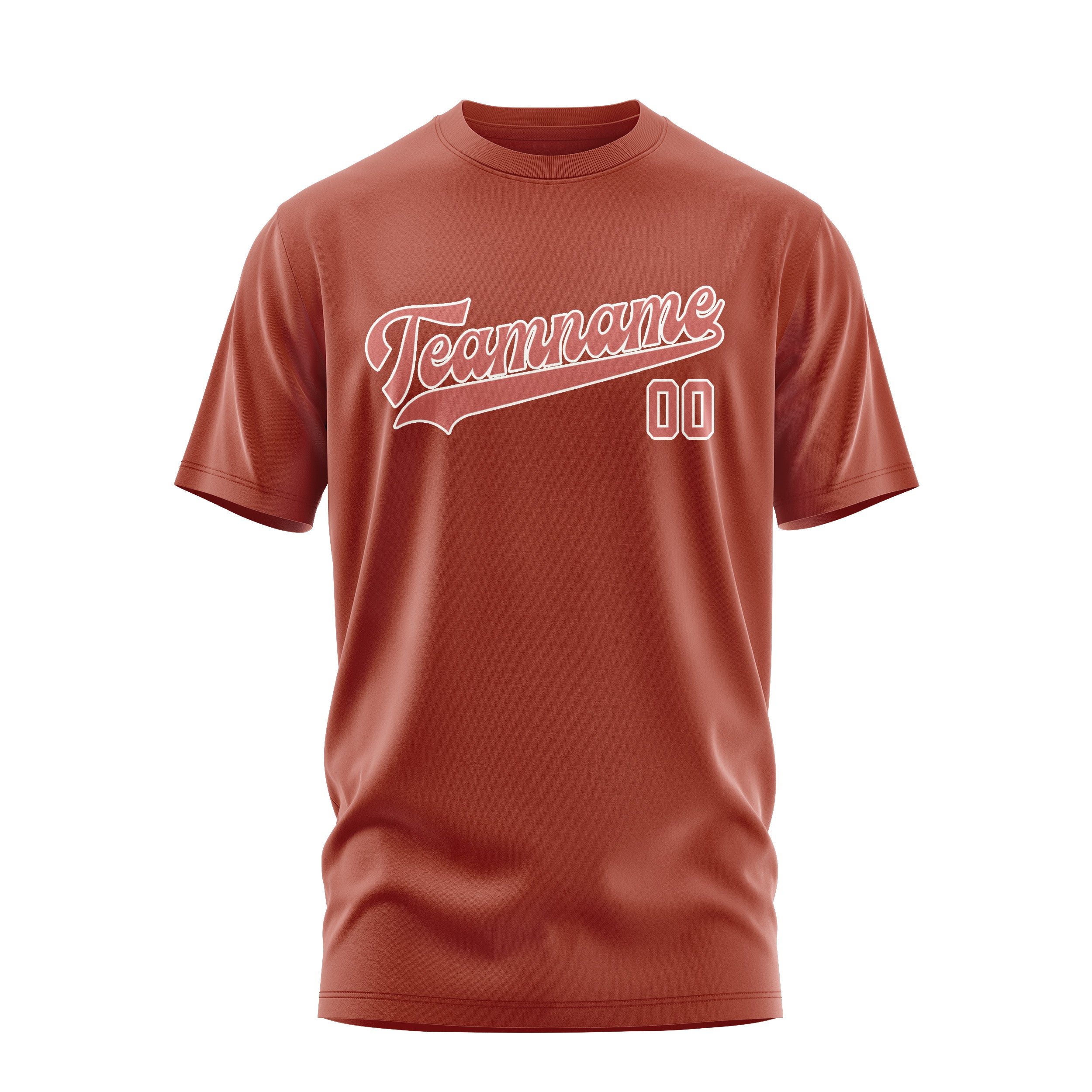 Custom Coral Red Copper Rose T-Shirt