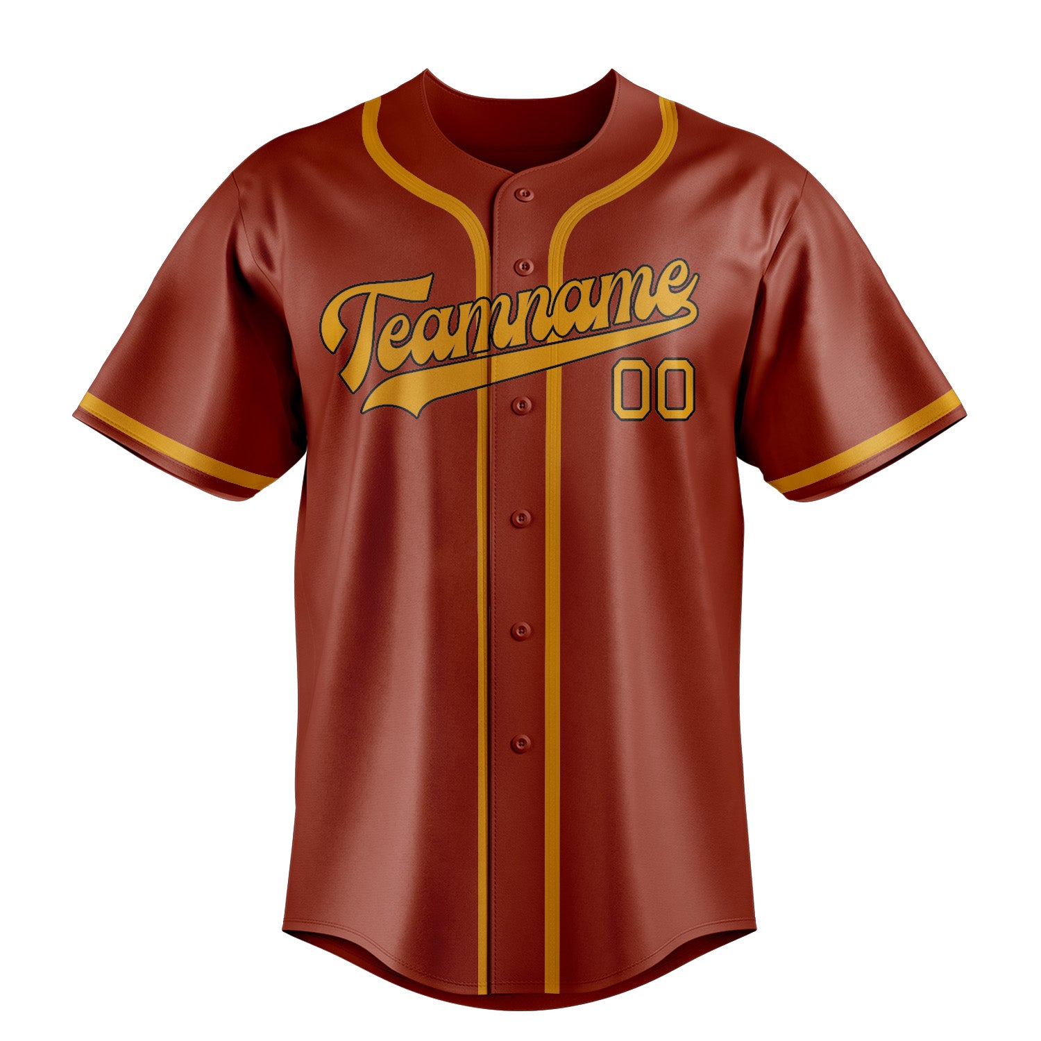 Custom Coral Red Yellow Baseball Jersey
