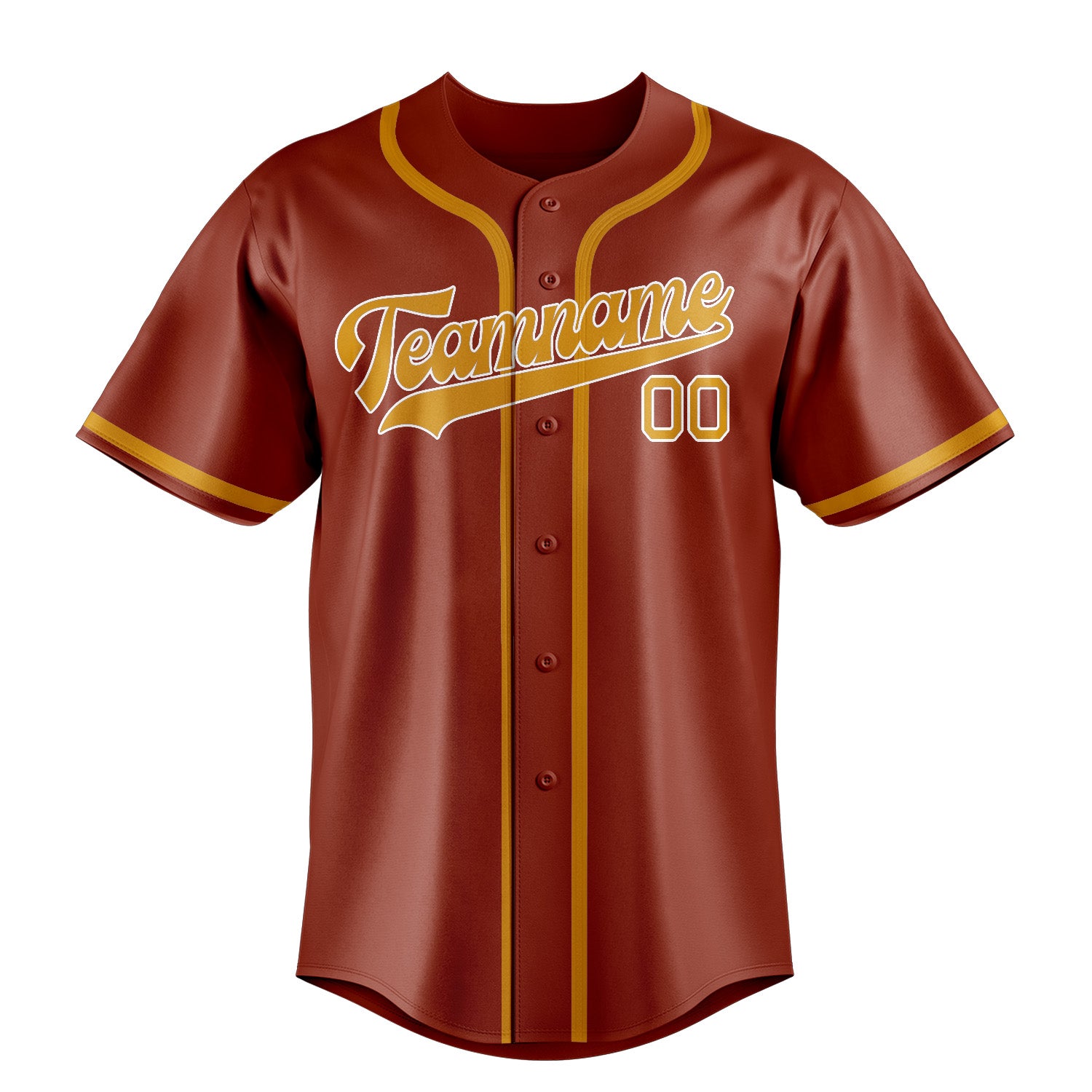 Custom Coral Red Yellow Baseball Jersey