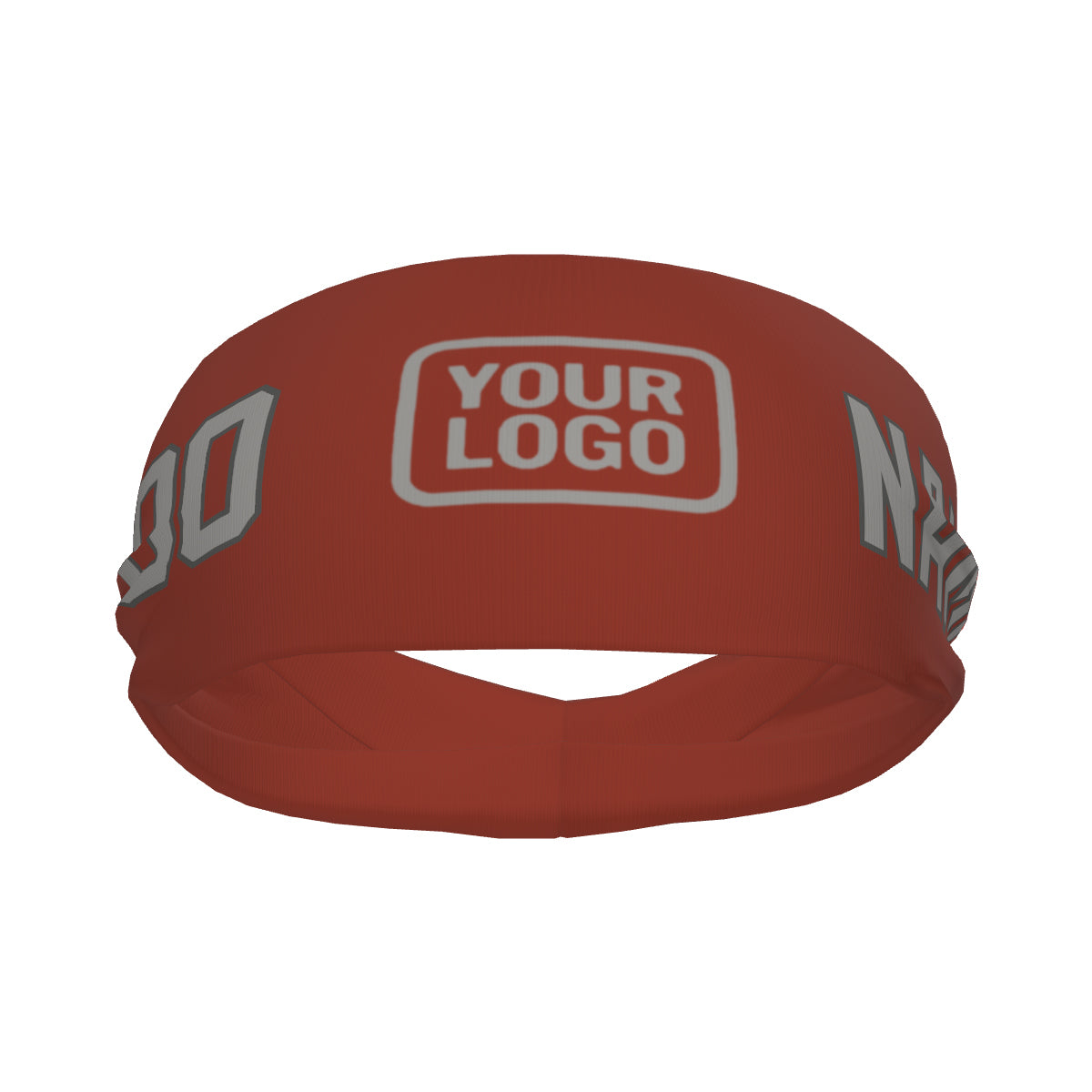 Custom Coral Red Gray Sports headband