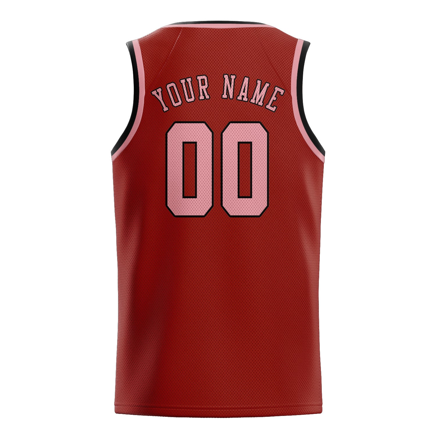 Custom Coral Red Light Pink Basketball Jersey