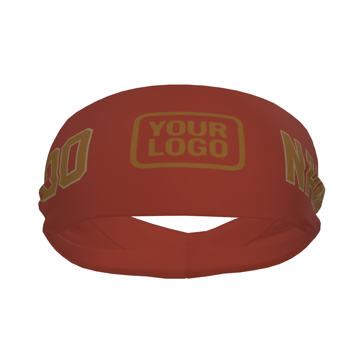 Custom Coral Red Khaki Sports headband