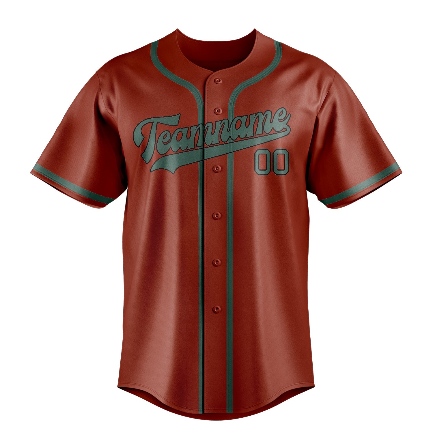Custom Coral Red Blue Green Baseball Jersey