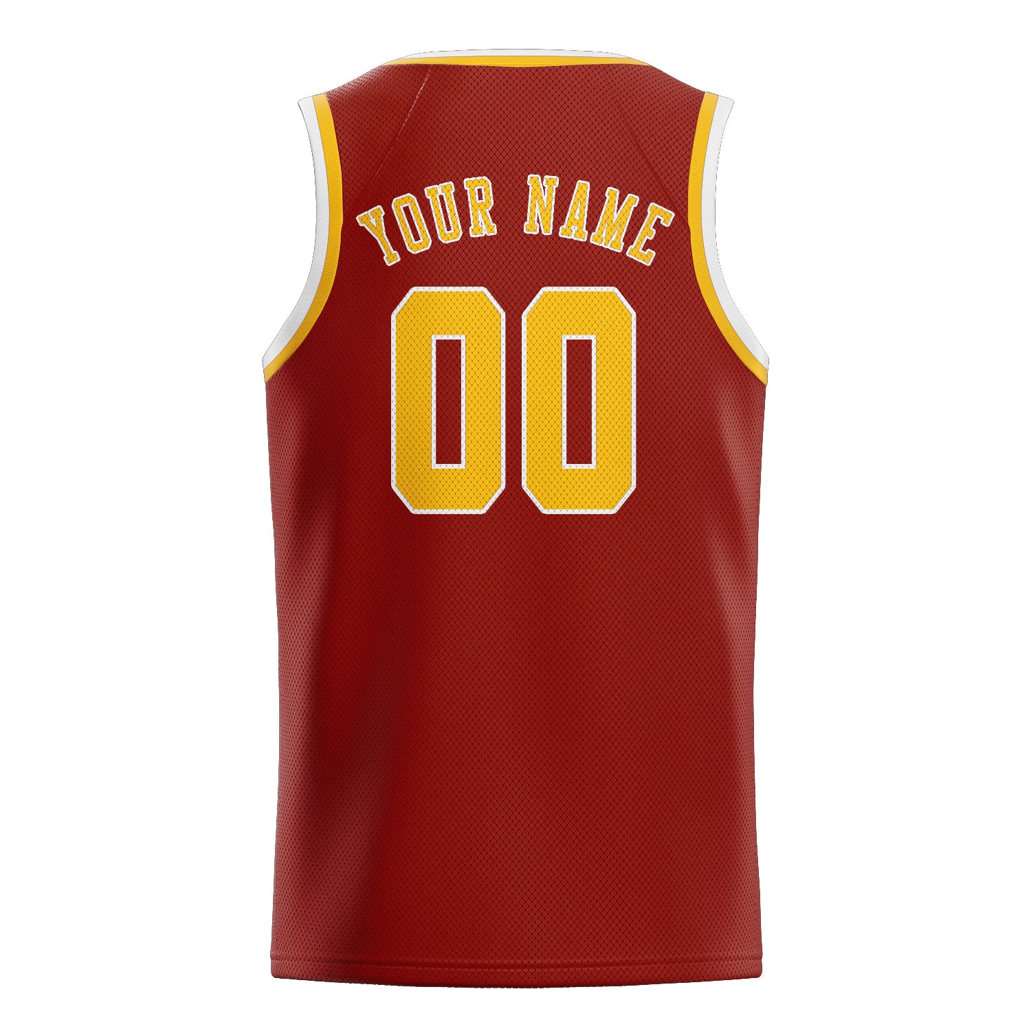 Custom Coral Red Gold Basketball Jersey