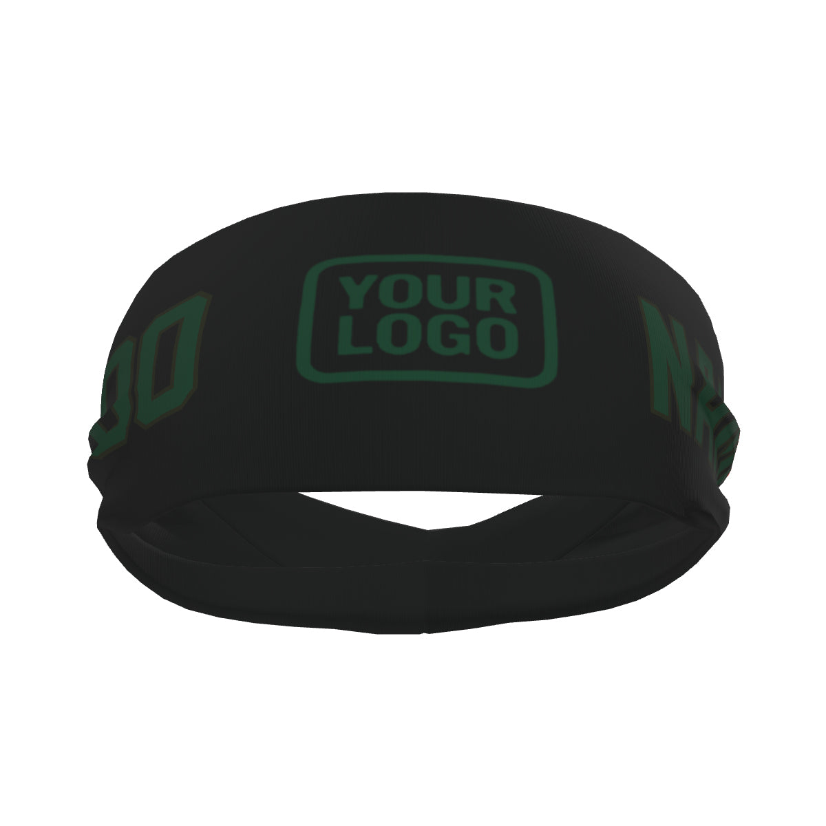 Custom Black Green Sports headband