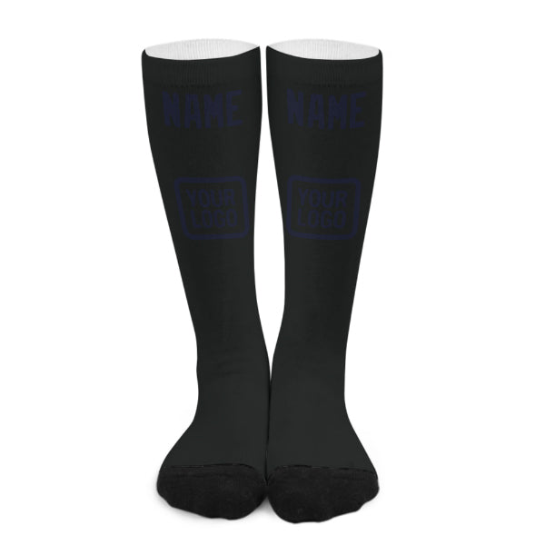 Custom Black Navy Knee-High Sock