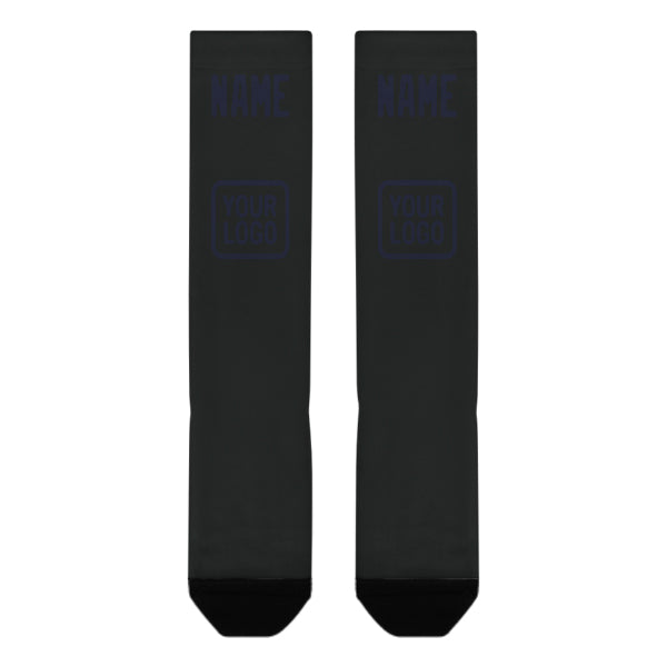 Custom Black Navy Knee-High Sock