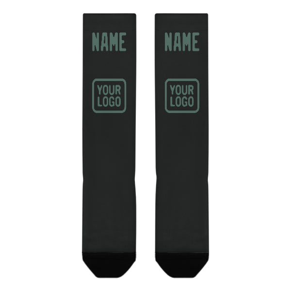 Custom Black Blue Green Knee-High Sock