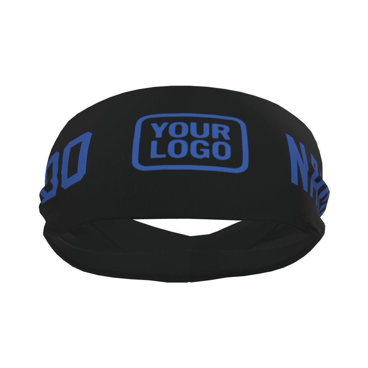 Custom Black Sky Blue Sports headband