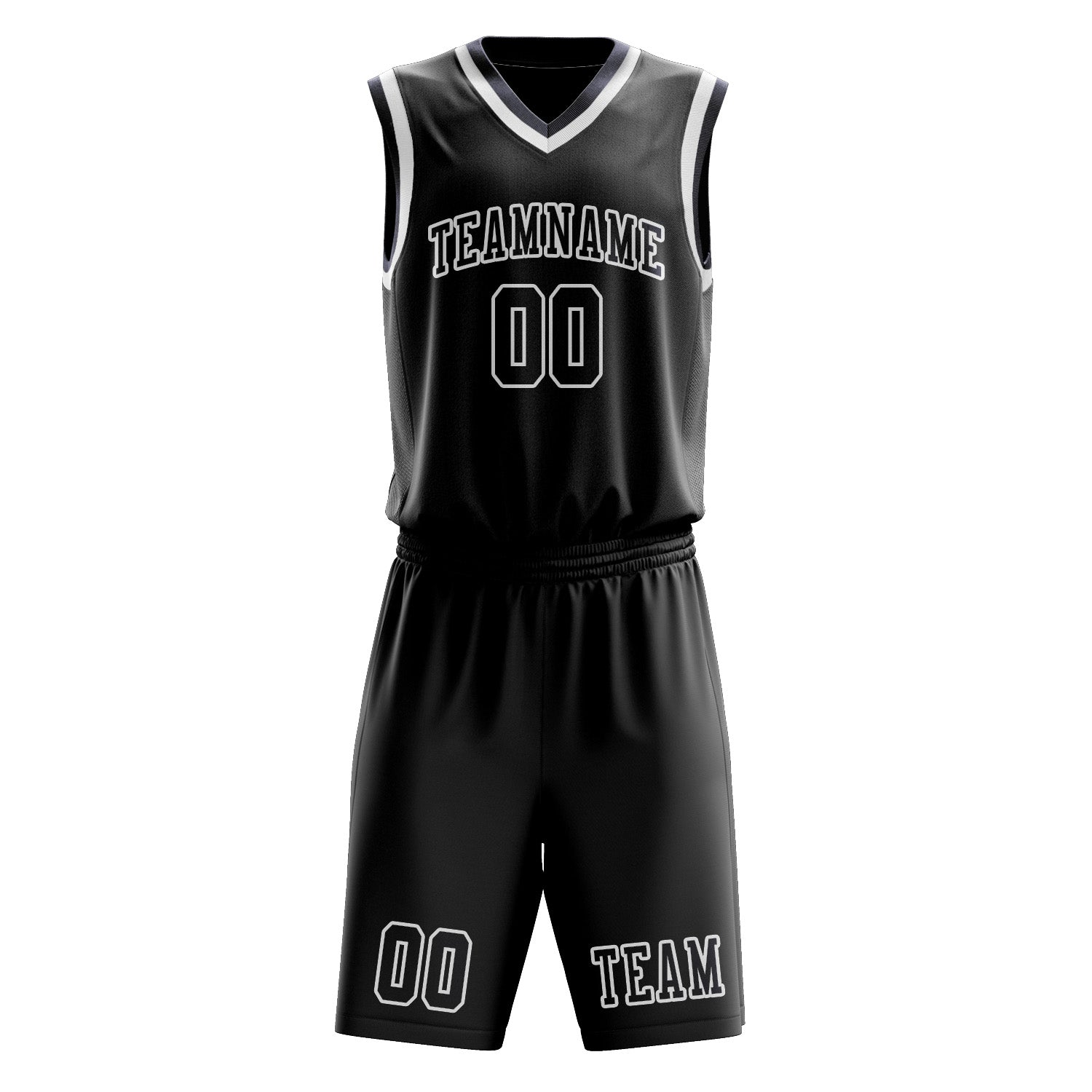 Custom Black Navy Basketball Set
