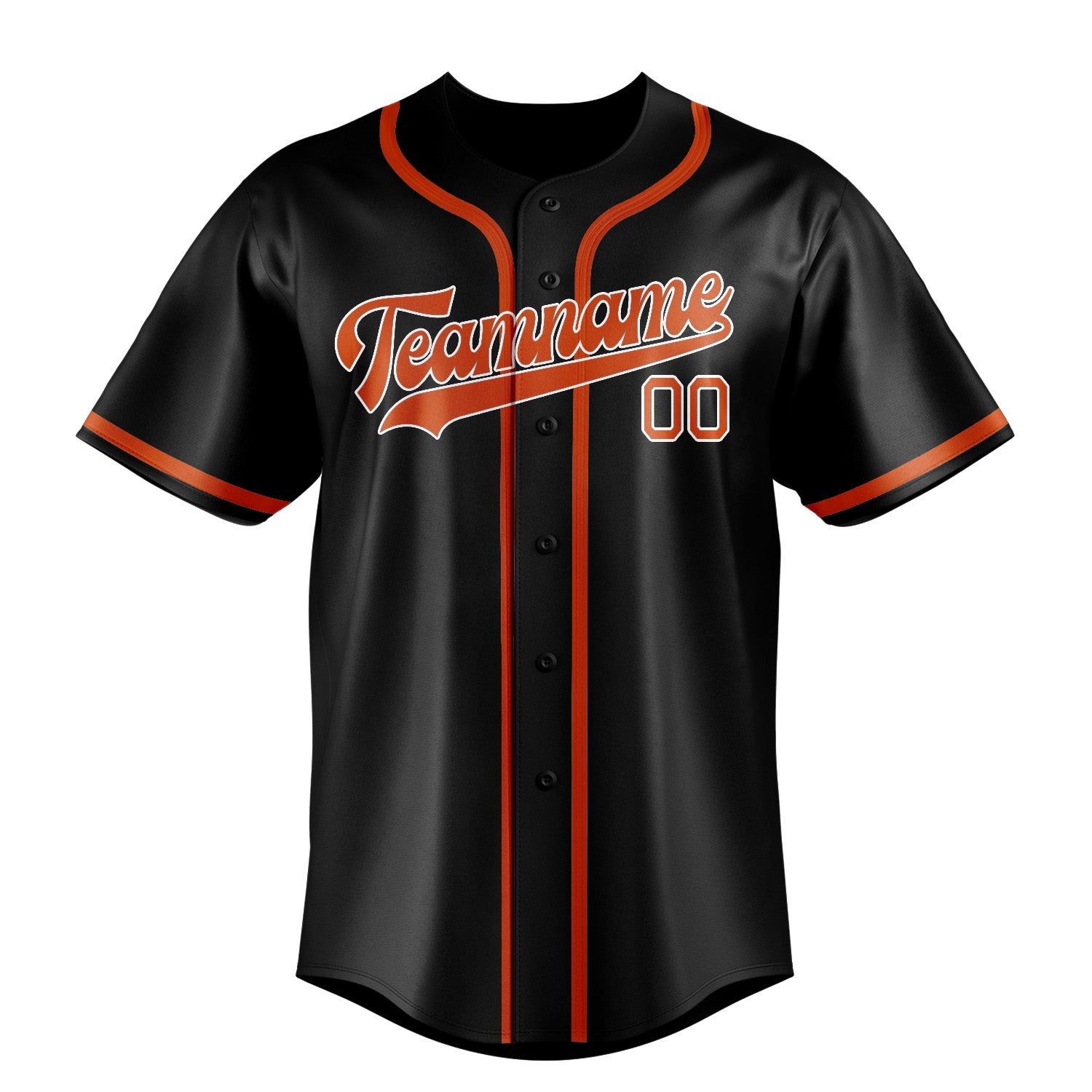 Custom Black Orange Red Baseball Jersey