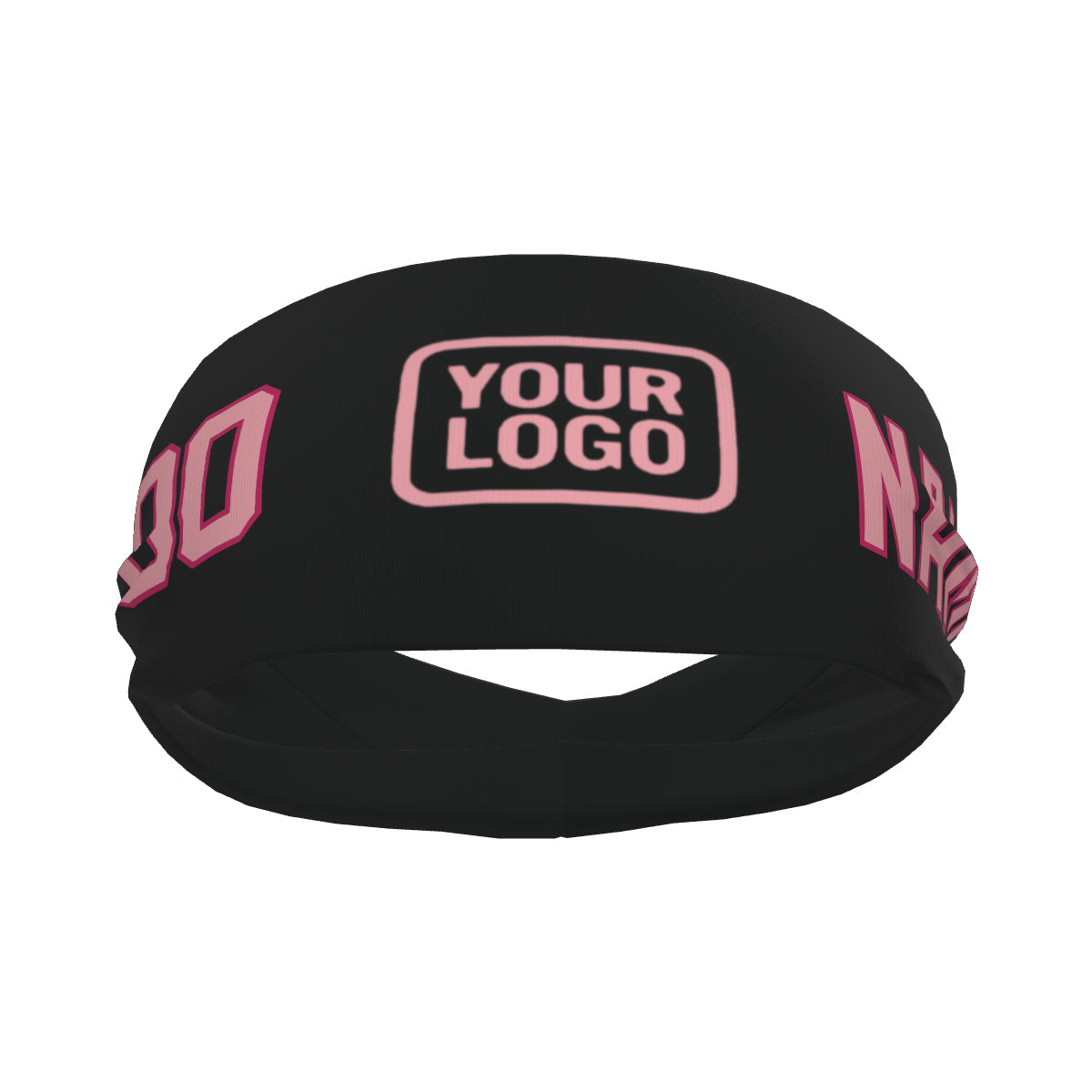 Custom Black Light Pink Sports headband