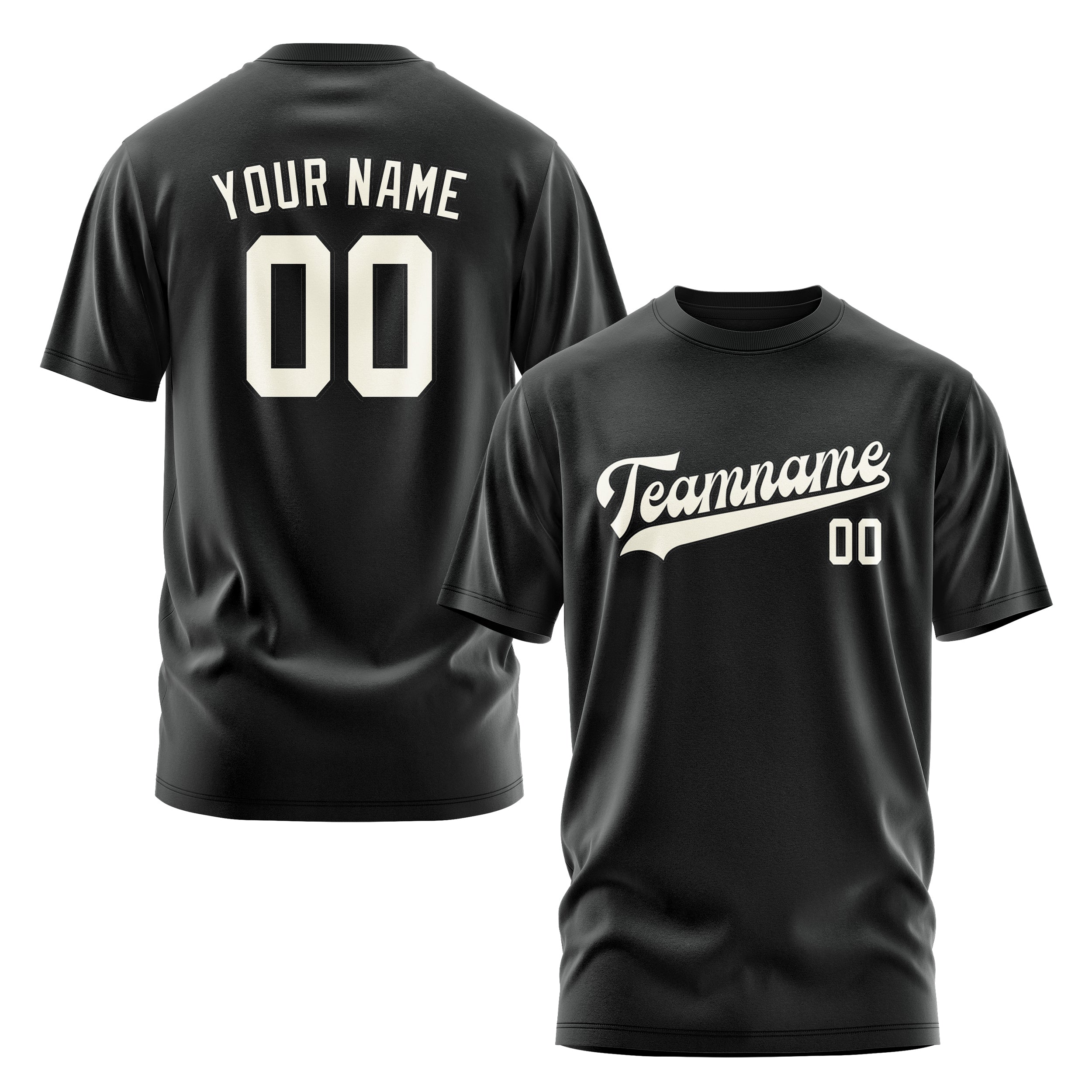 Custom Black Cream T-Shirt