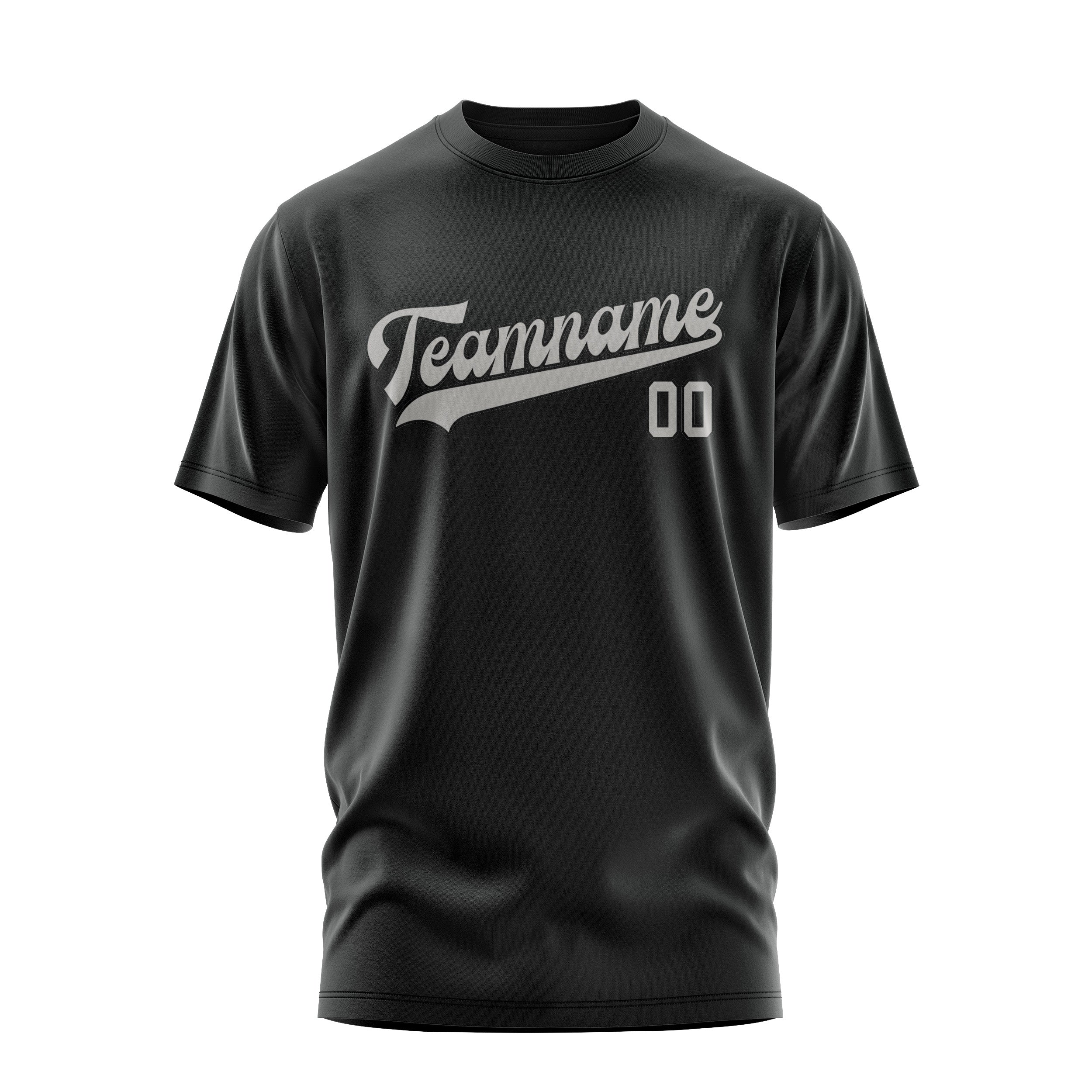 Custom Black Gray T-Shirt