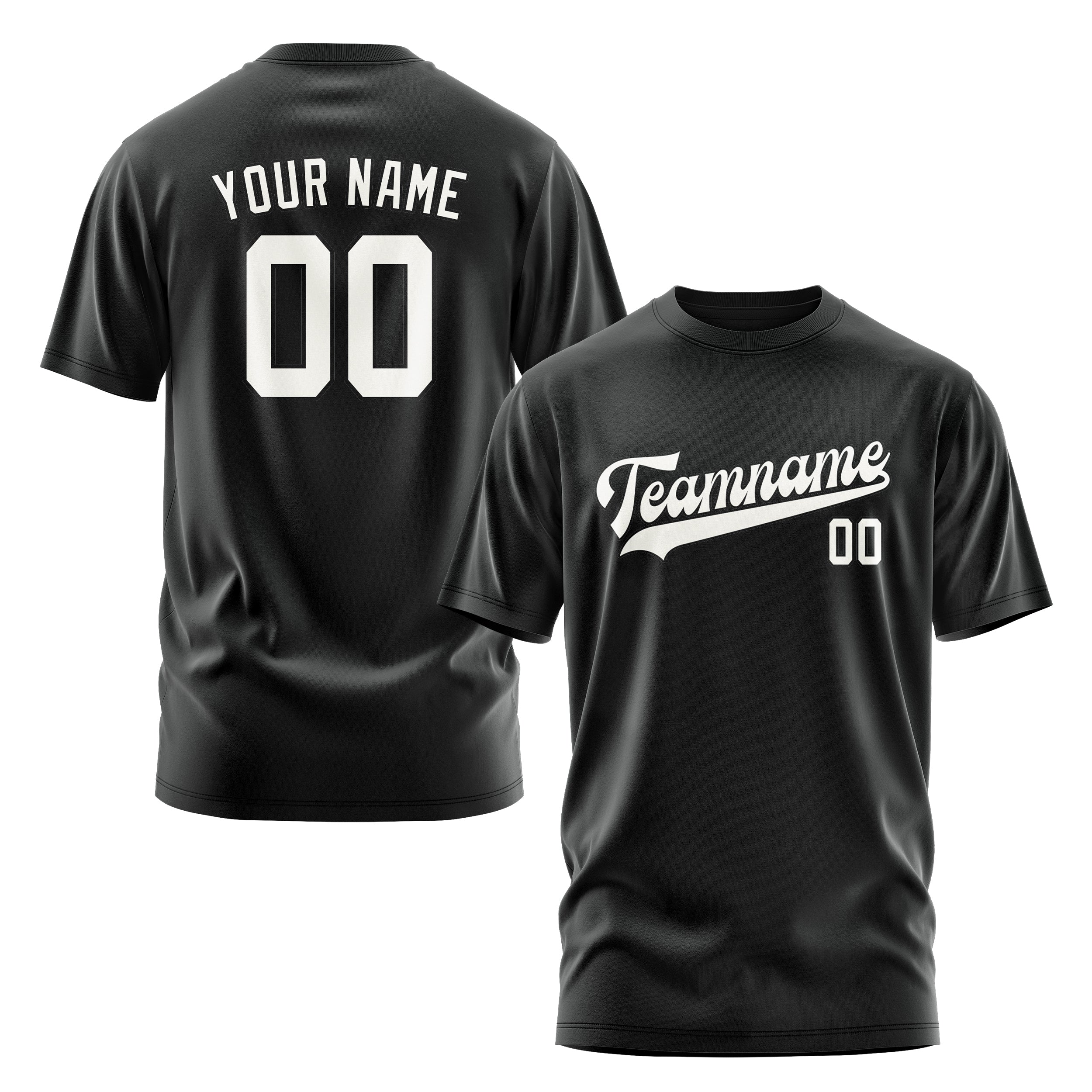 Custom Black White T-Shirt