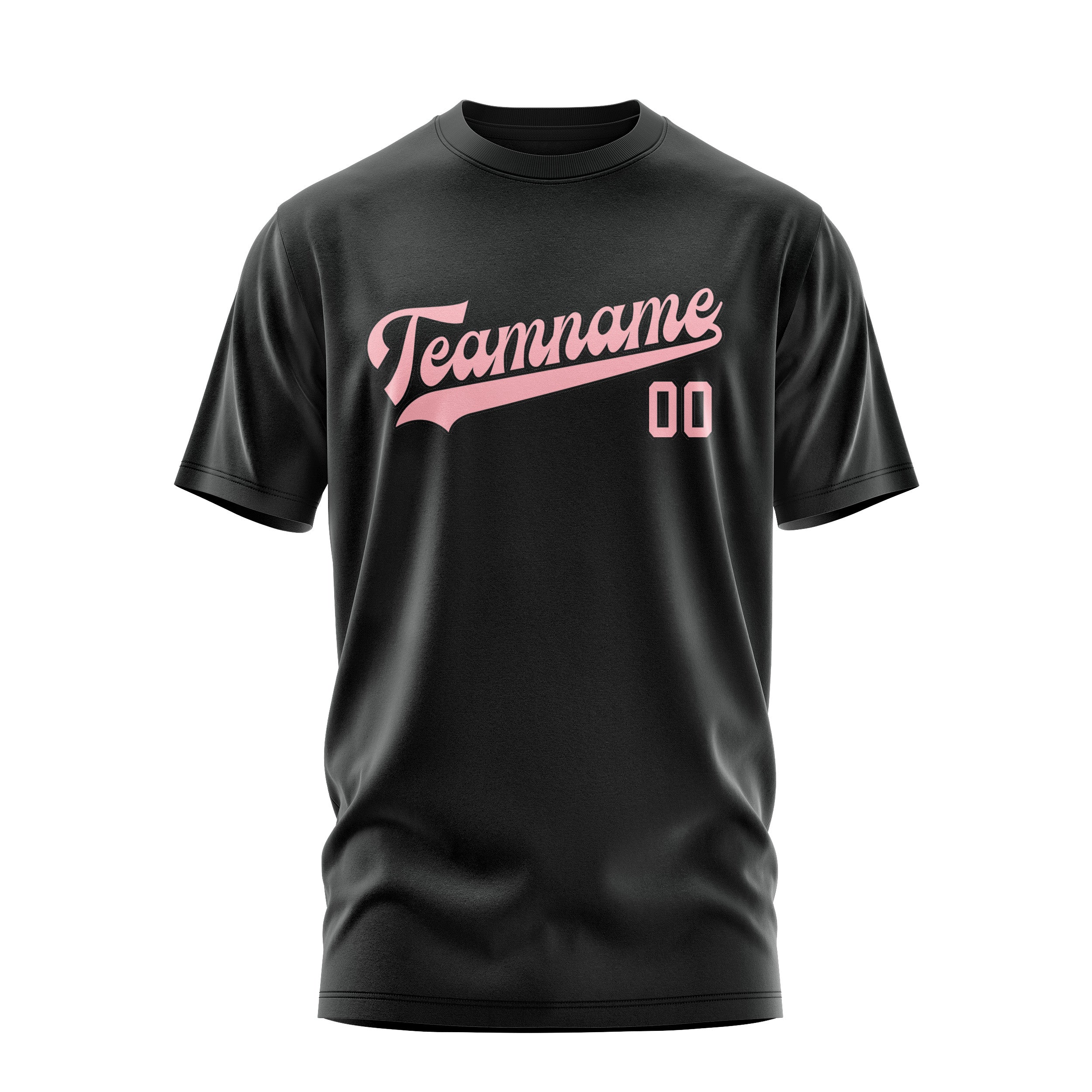 Custom Black Light Pink T-Shirt