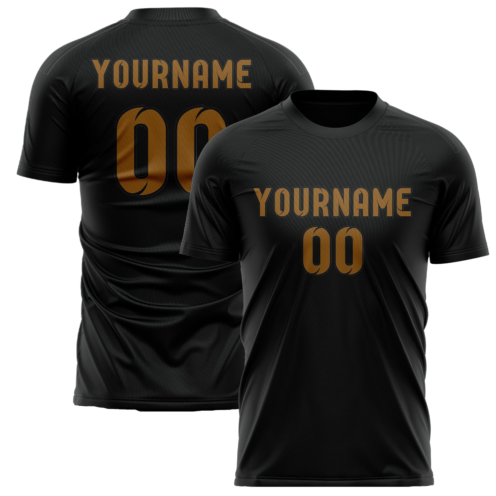 Custom Black Khaki Soccer Jersey