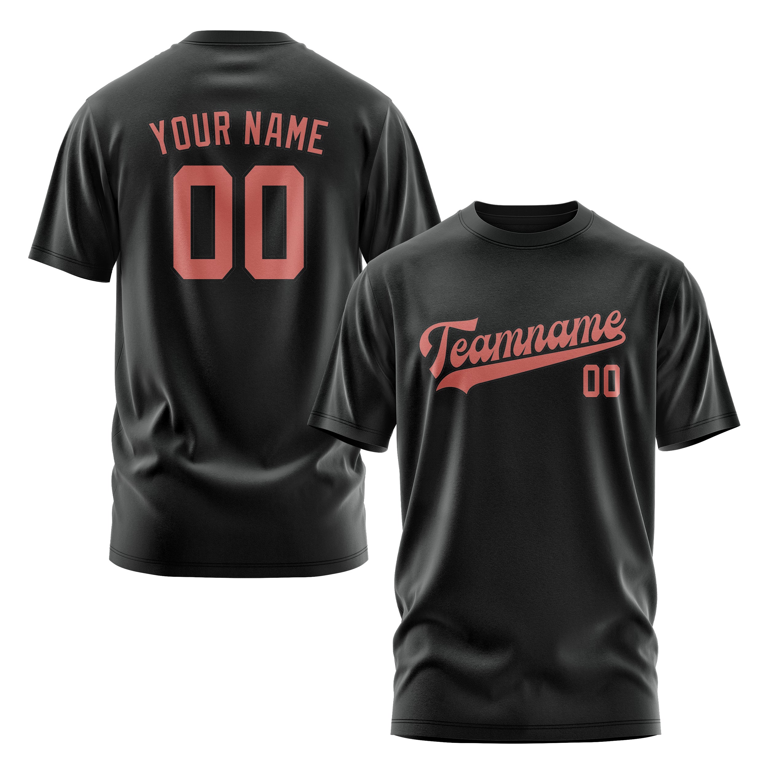 Custom Black Copper Rose T-Shirt