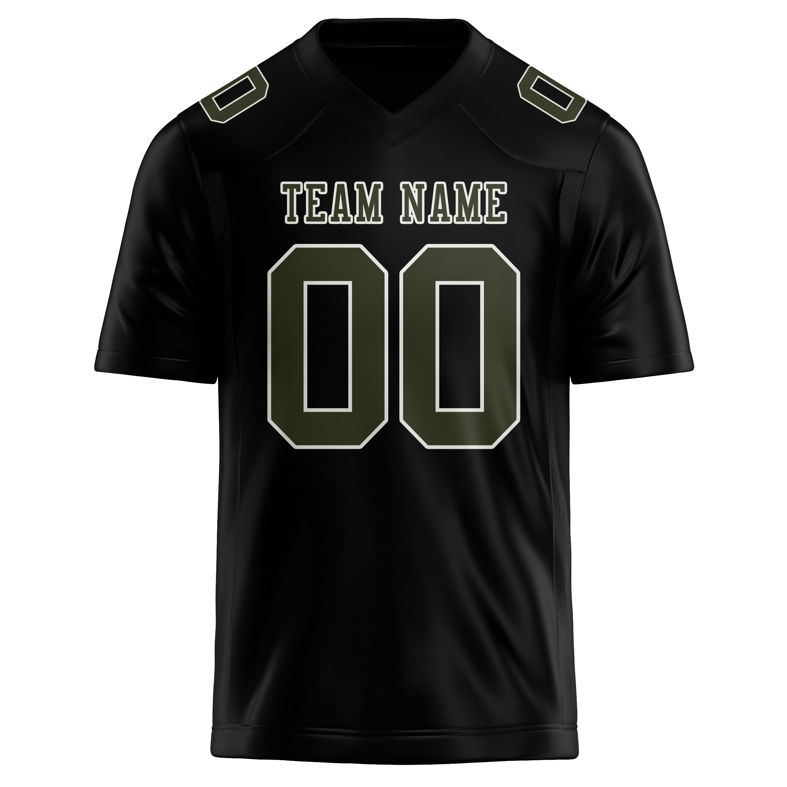 Custom Black Olive Football Jersey