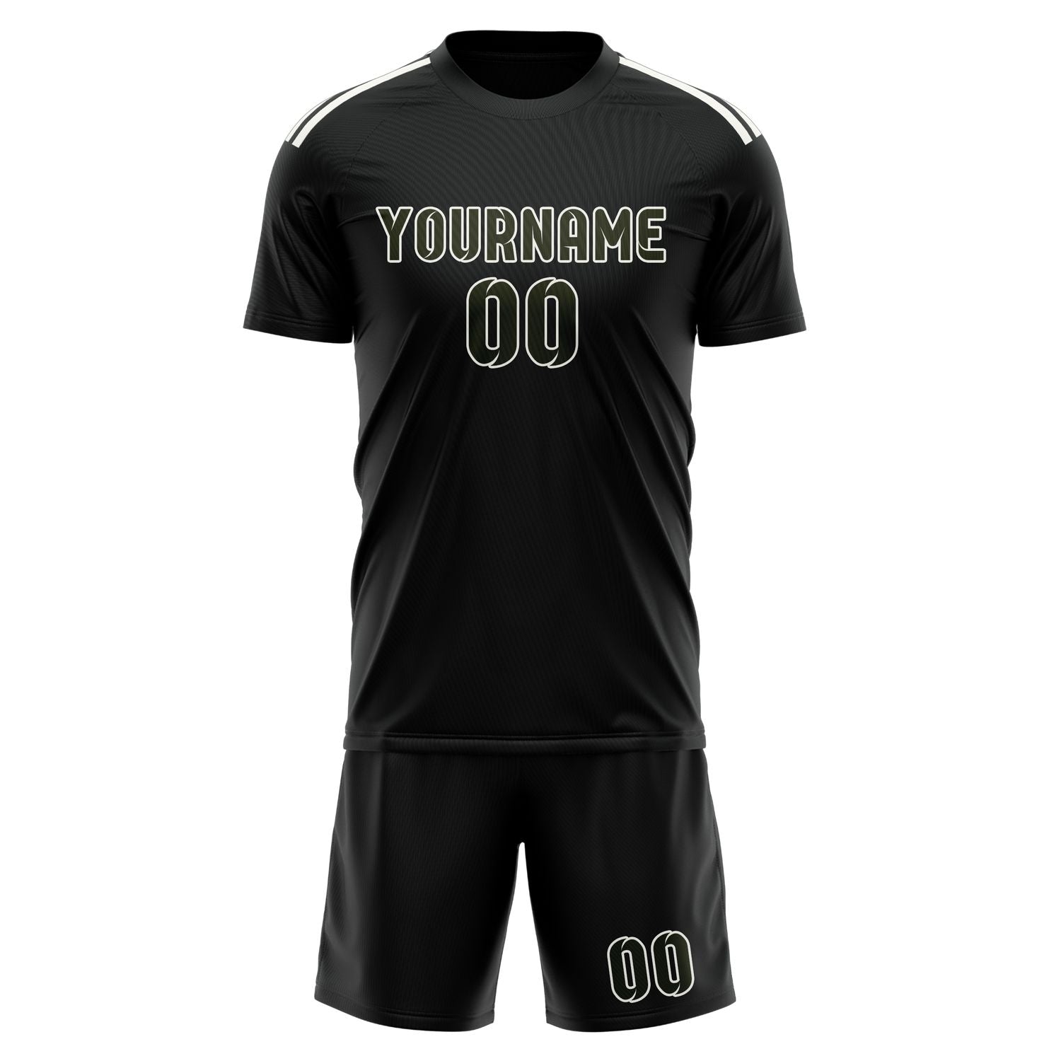 Custom Black Olive Soccer Set