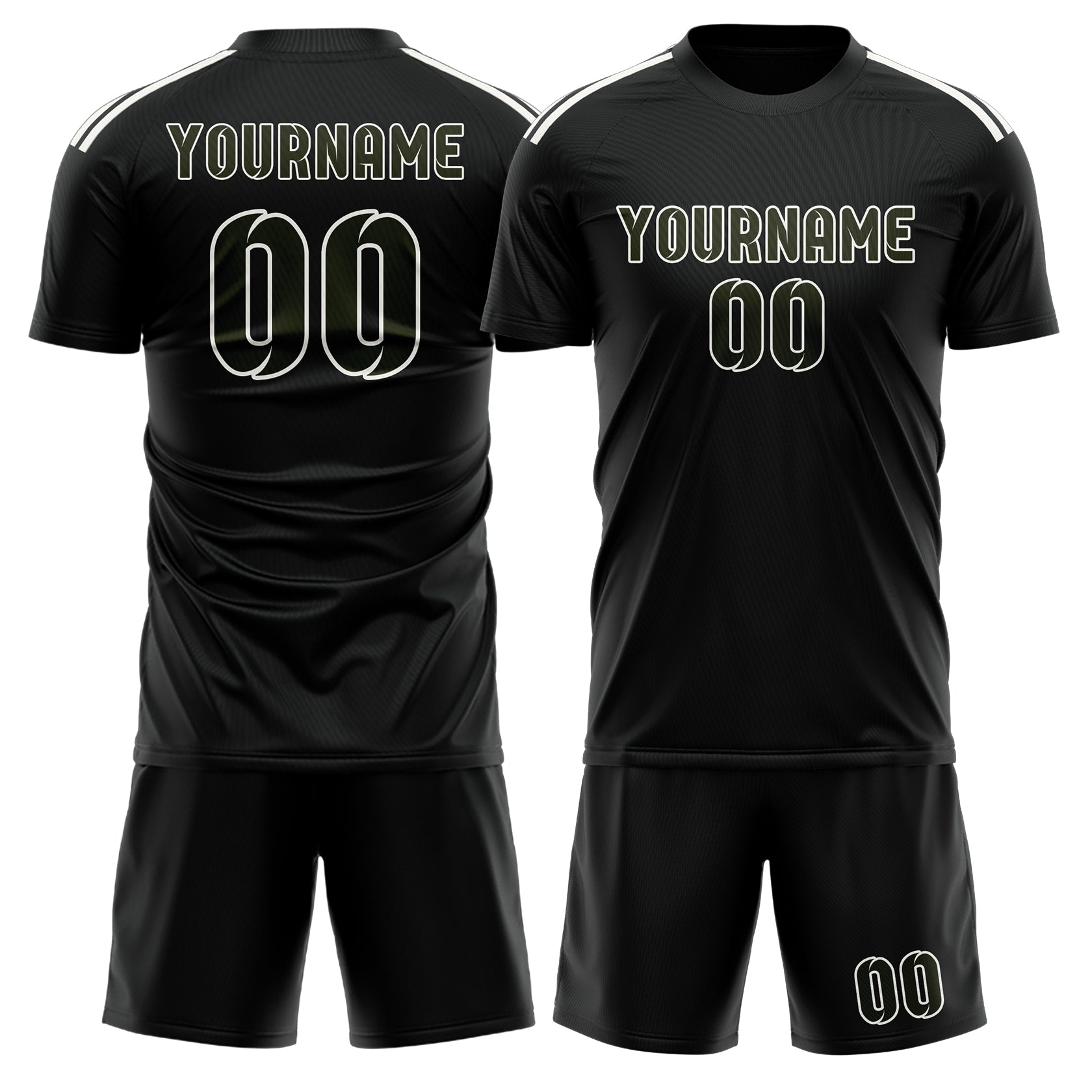 Custom Black Olive Soccer Set