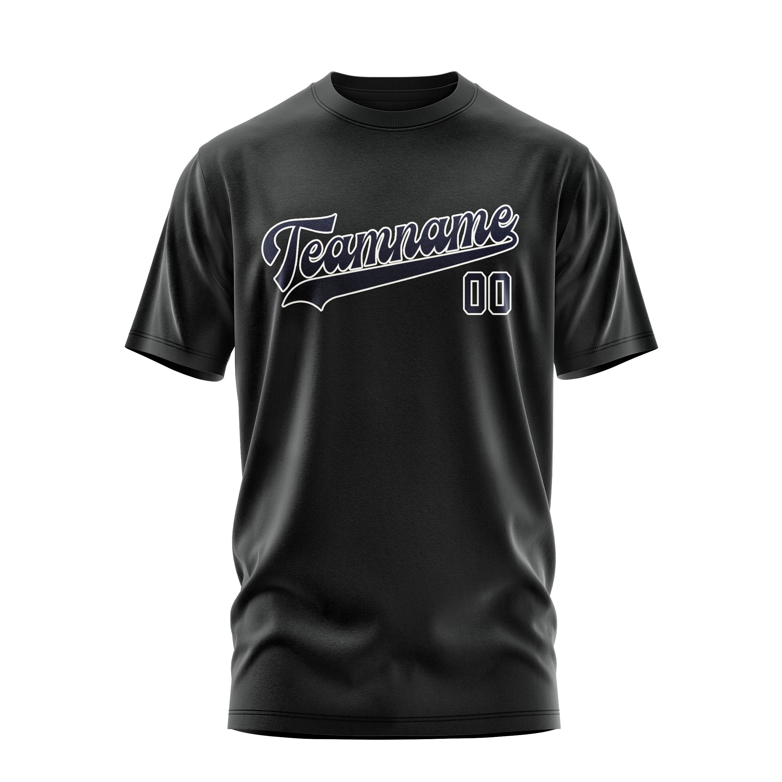 Custom Black Navy T-Shirt