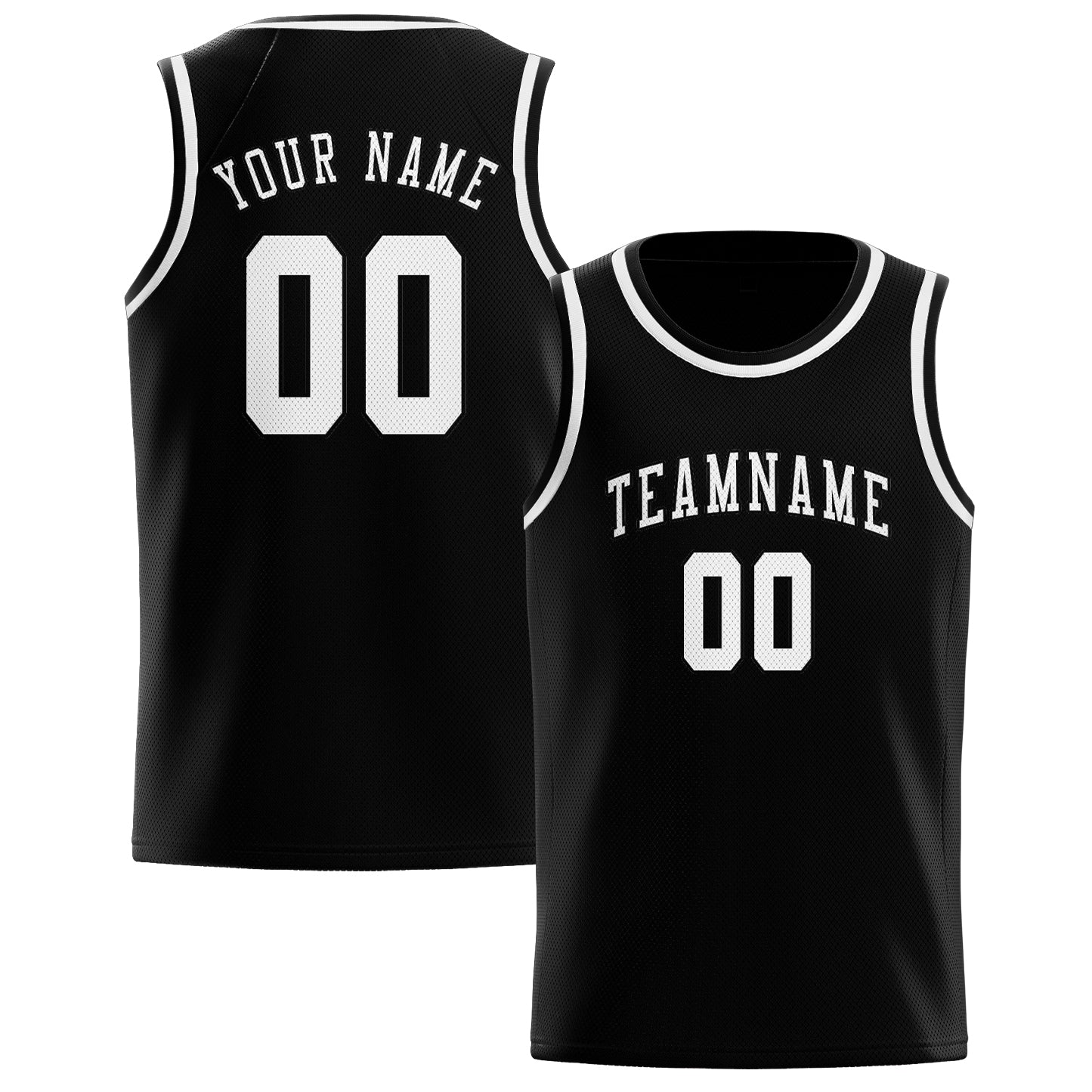 Custom Black White Basketball Jersey