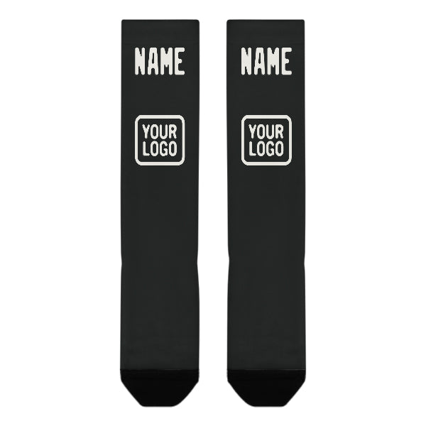 Custom Black White Knee-High Sock