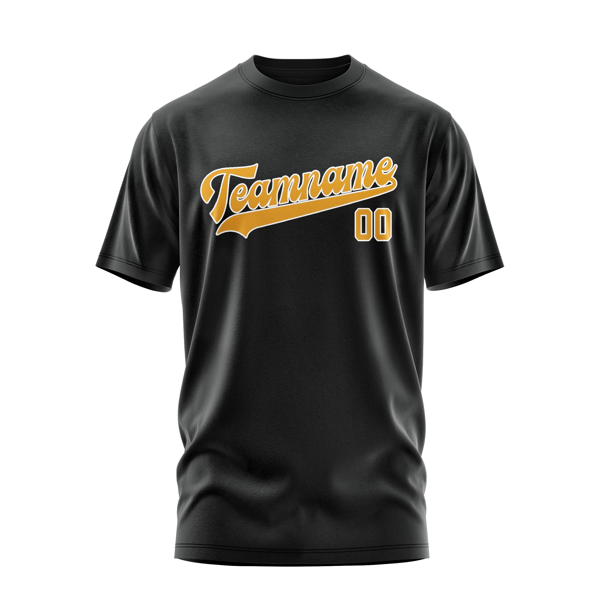 Custom Black Yellow T-Shirt