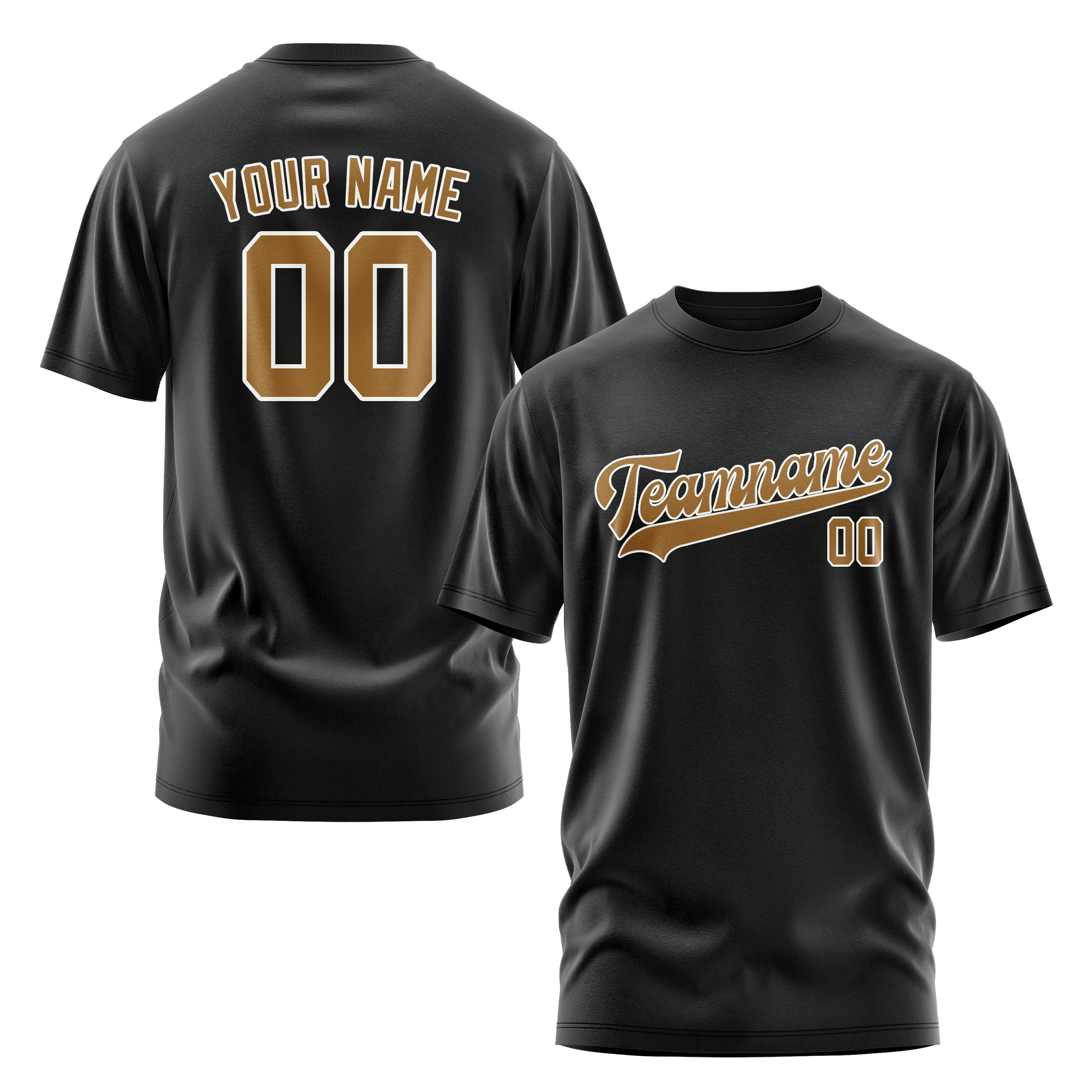 Custom Black Khaki T-Shirt