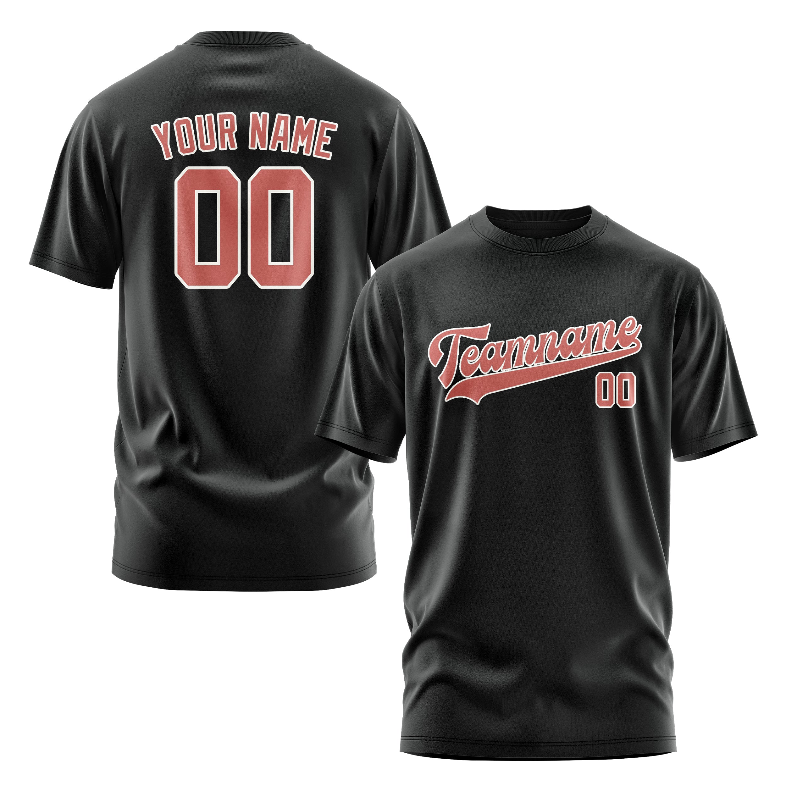 Custom Black Copper Rose T-Shirt