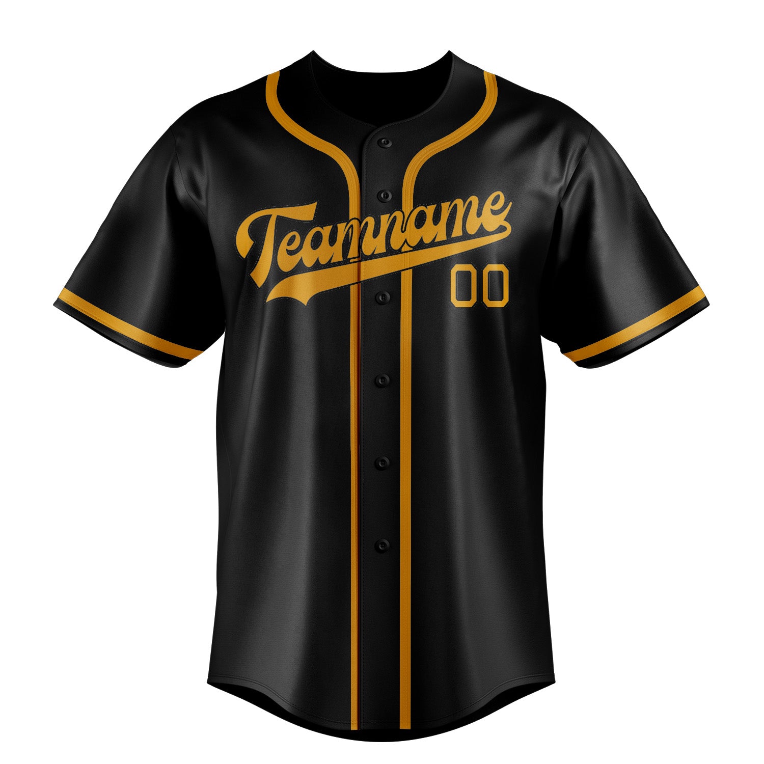 Custom Black Yellow Baseball Jersey