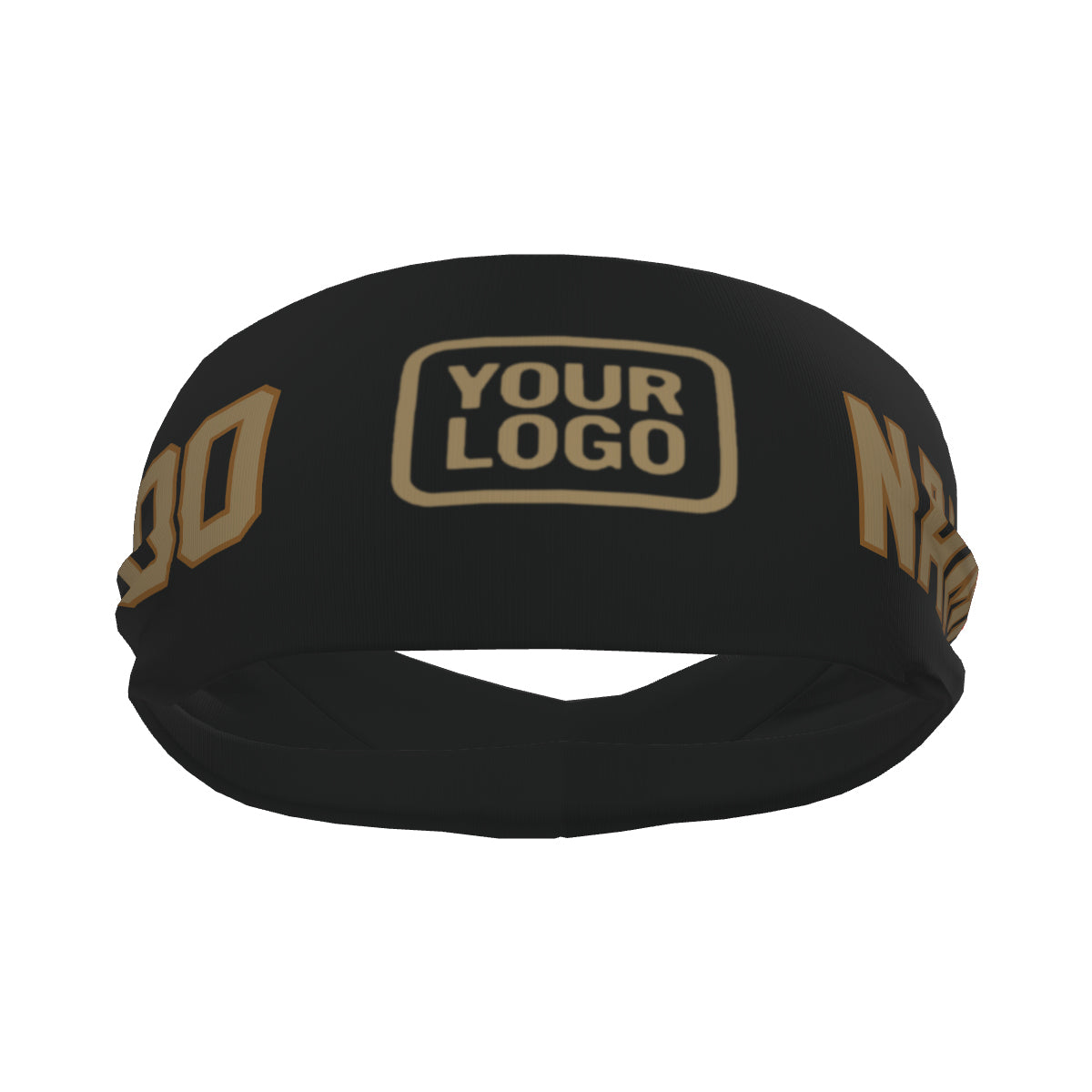 Custom Black Light Khaki Sports headband