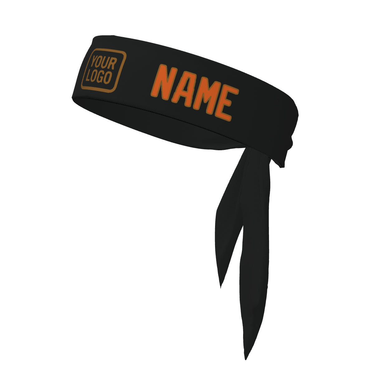 Custom Black Orange Headband