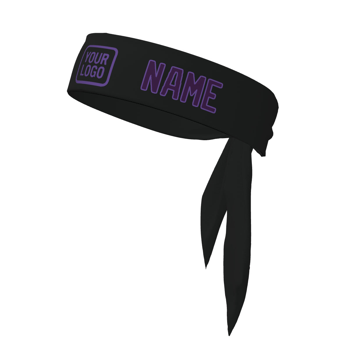 Custom Black Purple Headband