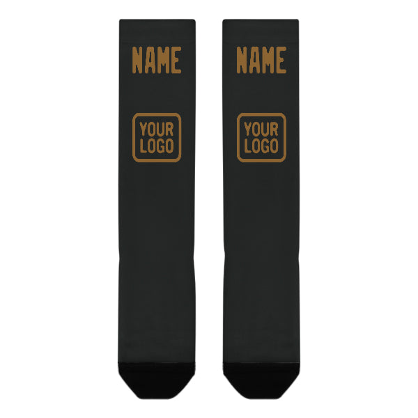 Custom Black Khaki Knee-High Sock
