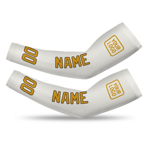 Custom White Yellow Arm Sleeve