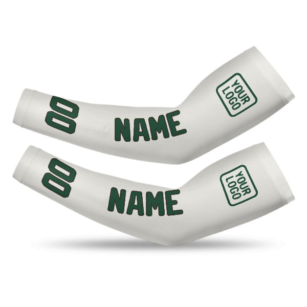 Custom White Green Arm Sleeve