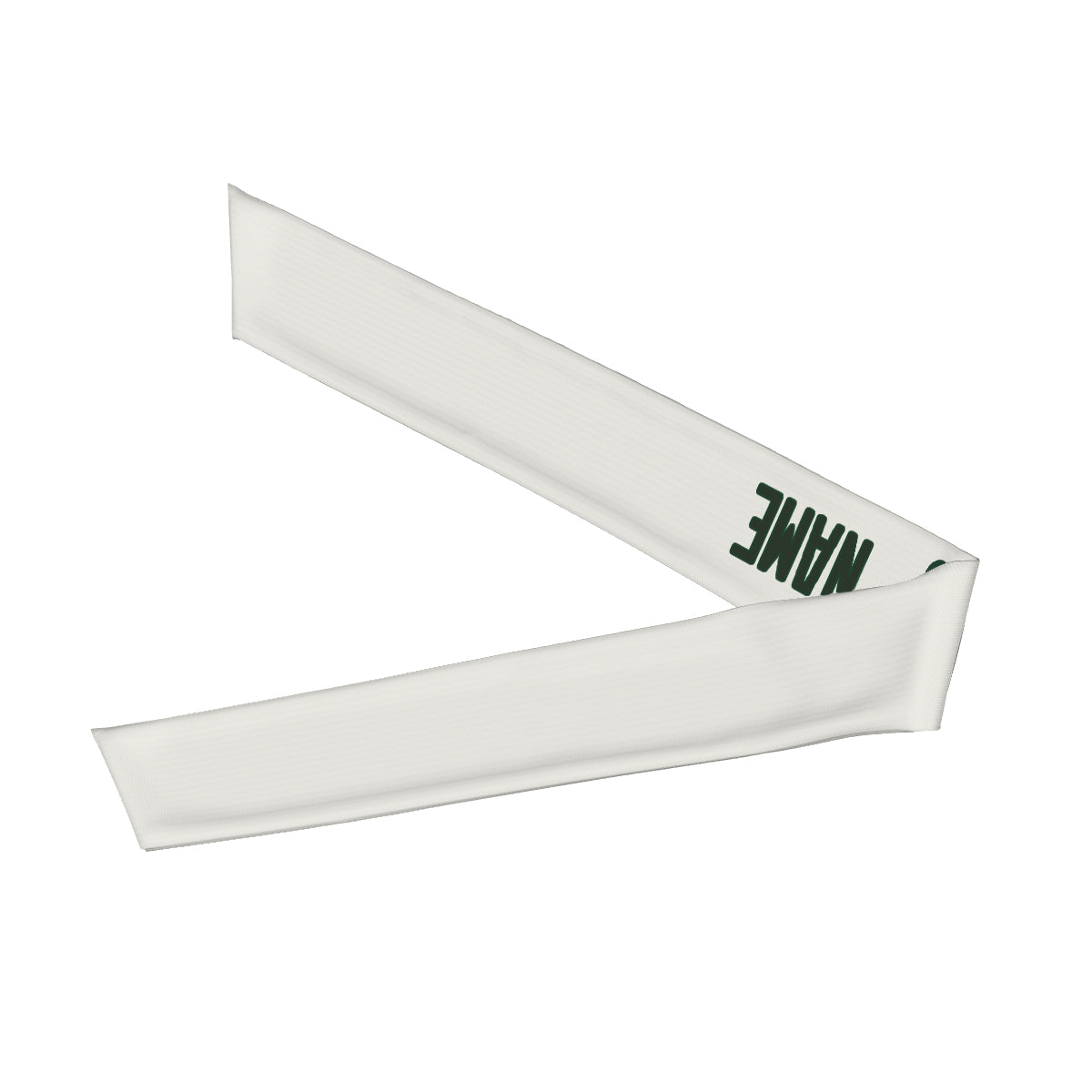 Custom White Dark Green Headband