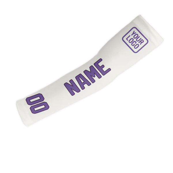 Custom White Light Purple Arm Sleeve