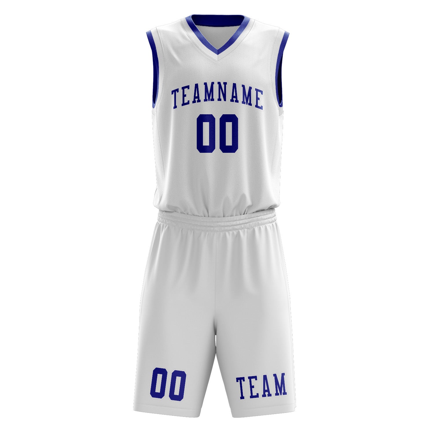 Custom White Sky Blue Basketball Set