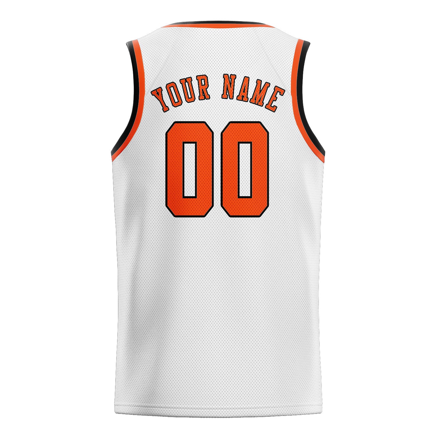 Custom White Orange Red Basketball Jersey