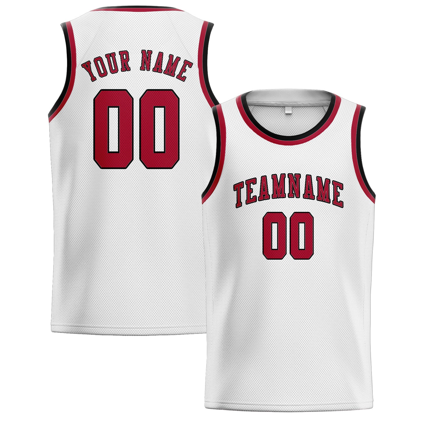 Custom White Red Basketball Jersey