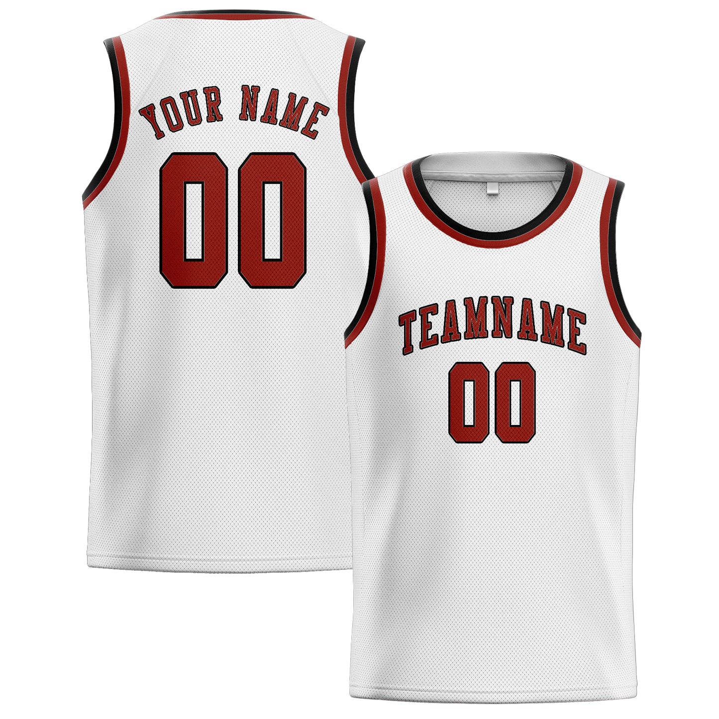 Custom White Coral Red Basketball Jersey