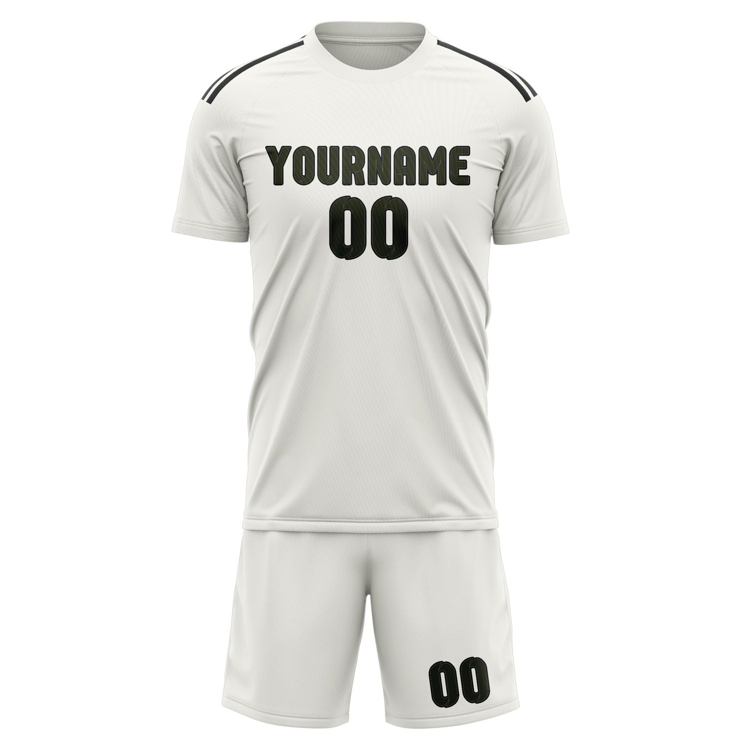 Custom White Olive Soccer Set