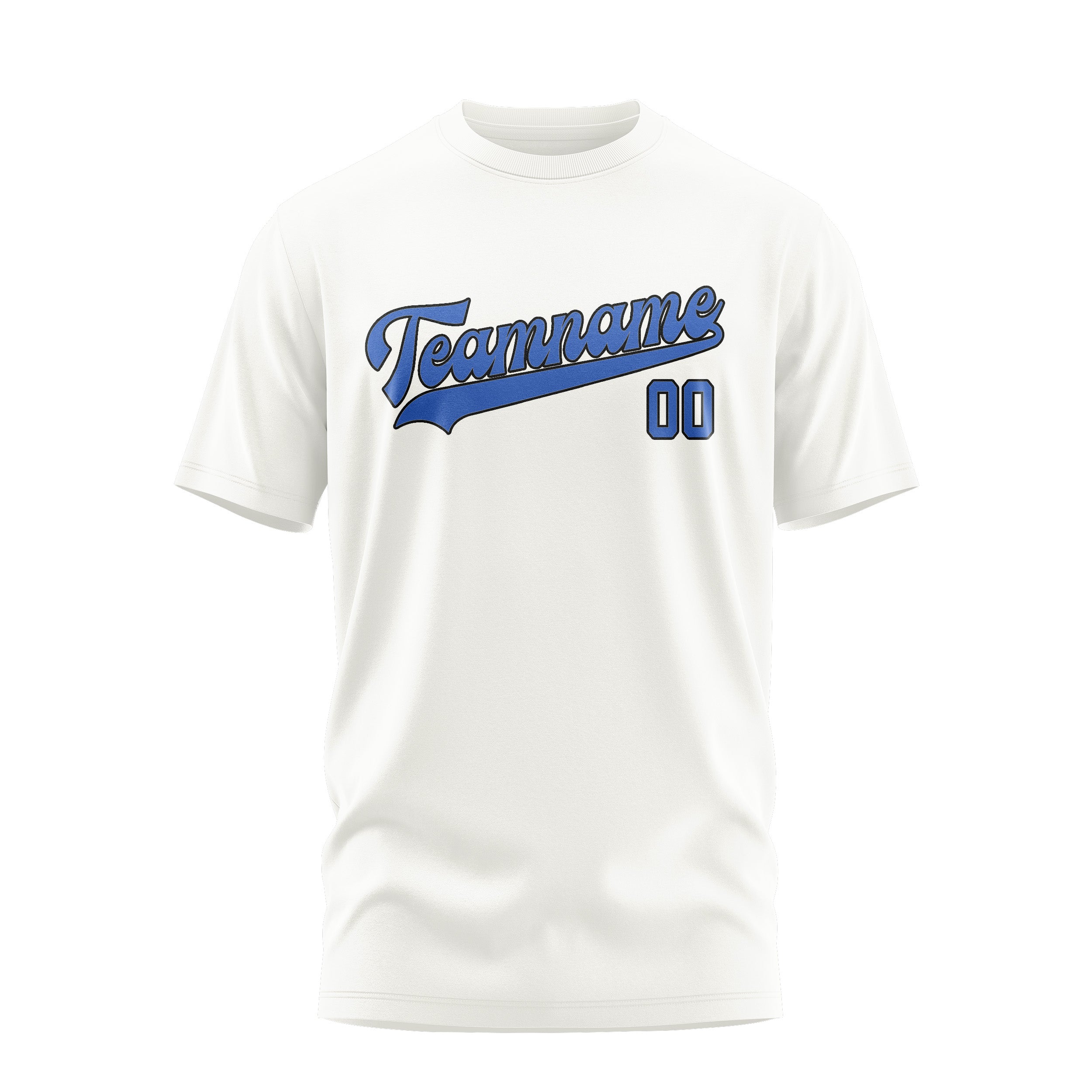Custom White Sky Blue T-Shirt