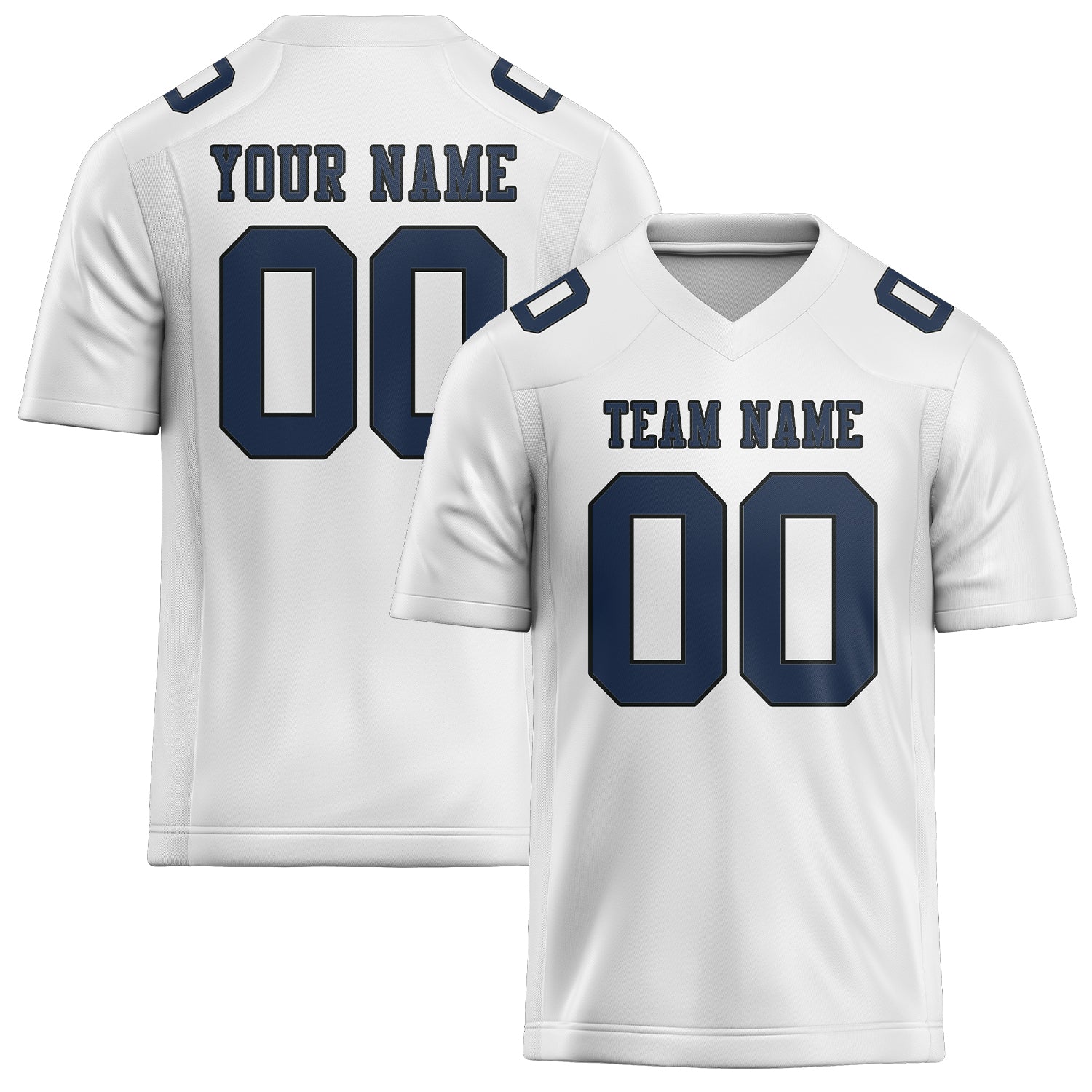 Custom White Blue Football Jersey