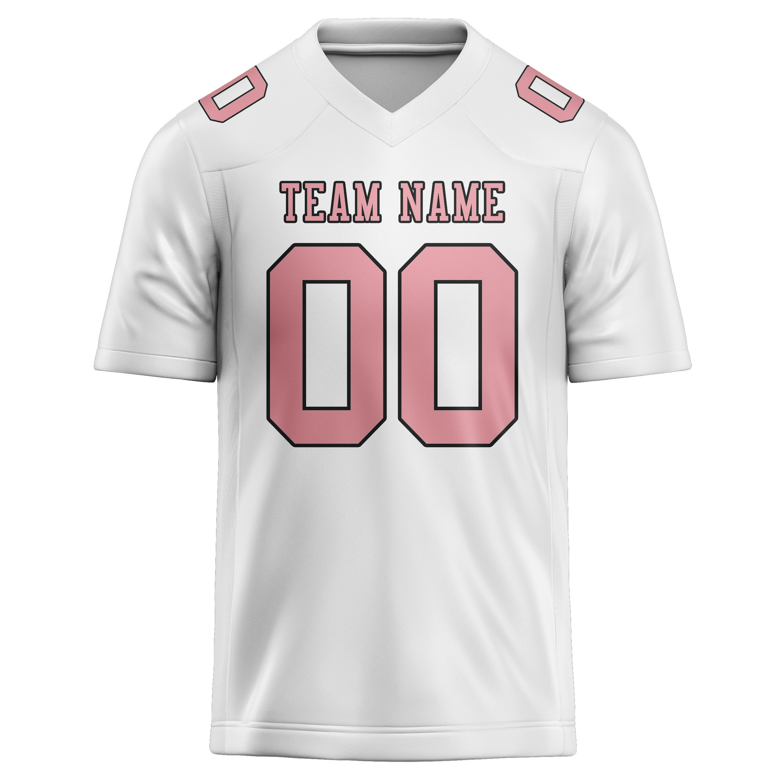 Custom White Light Pink Football Jersey